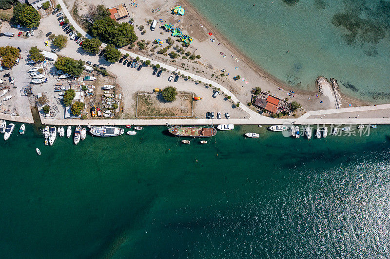 Aerial view of Omi? city in Croatia